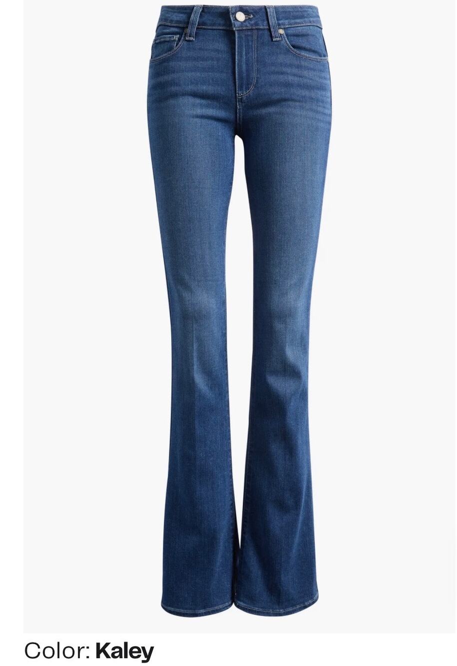 PAIGE Manhattan Flare Jeans Kaley Dark Wash High Rise Size 24